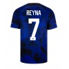 Förenta staterna Giovanni Reyna #7 Bortatröja VM 2022 Korta ärmar